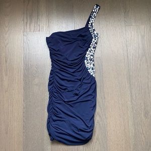 City Triangles Beaded One Shoulder Dress